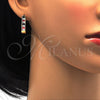 Argolla Huggie 02.267.0010.1.15 Oro Laminado, con Negro and Blanca Zirconia Cubica, Pulido, Tono Dorado