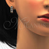 Argolla Huggie 02.267.0012.3.15 Oro Laminado, con Negro and Blanca Zirconia Cubica, Pulido, Tono Dorado