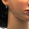 Argolla Huggie 02.267.0012.3.15 Oro Laminado, con Negro and Blanca Zirconia Cubica, Pulido, Tono Dorado