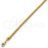 Gargantilla Basica 04.242.0085.30 Oro Laminado, Diseño de Box, Pulido, Tono Dorado (03 MM Thickness, 30 Inches Length)