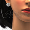 Juego de Arete y Dije de Adulto 10.286.0001 Plata Rodinada, con Zirconia Cubica Blanca, Pulido, Rodinado