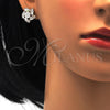 Juego de Arete y Dije de Adulto 10.286.0012 Plata Rodinada, con Zirconia Cubica Blanca, Pulido, Rodinado