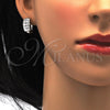 Juego de Arete y Dije de Adulto 10.175.0049 Plata Rodinada, con Zirconia Cubica Blanca y Micro Pave Blanca, Pulido, Rodinado