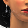 Juego de Arete y Dije de Adulto 10.281.0022 Plata Rodinada, con Swarovski Elements Black Diamond, Pulido, Rodinado
