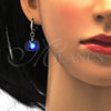 Juego de Arete y Dije de Adulto 10.281.0022.1 Plata Rodinada, con Swarovski Elements Bermuda Blue, Pulido, Rodinado