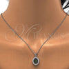 Juego de Arete y Dije de Adulto 10.186.0019 Plata Rodinada, con Zirconia Cubica Blanca y Micro Pave Blanca, Pulido, Rodinado