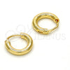 Argolla Pequeña 02.170.0163.10 Oro Laminado, Pulido, Tono Dorado