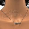Collares con Dije 04.213.0048.16 Oro Laminado, con Blanca Zirconia Cubica, Pulido, Tono Dorado (02 MM Thickness, 16 Inches Length)