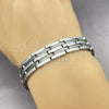 Pulsera Solida 03.114.0218.08 Acero Inoxidable, Pulido, Tono Plateado (14 MM Thickness, 8 Inches Length)