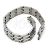 Pulsera Solida 03.114.0218.08 Acero Inoxidable, Pulido, Tono Plateado (14 MM Thickness, 8 Inches Length)