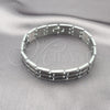 Pulsera Solida 03.114.0218.08 Acero Inoxidable, Pulido, Tono Plateado (14 MM Thickness, 8 Inches Length)