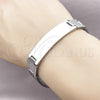 Pulsera Solida 03.114.0219.09 Acero Inoxidable, Pulido, Tono Plateado (14 MM Thickness, 9 Inches Length)