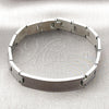 Pulsera Solida 03.114.0219.09 Acero Inoxidable, Pulido, Tono Plateado (14 MM Thickness, 9 Inches Length)