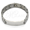 Pulsera Solida 03.114.0219.09 Acero Inoxidable, Pulido, Tono Plateado (14 MM Thickness, 9 Inches Length)