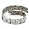 Pulsera Solida 03.114.0221.09 Acero Inoxidable, Pulido, Tono Plateado (16 MM Thickness, 9 Inches Length)