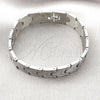 Pulsera Solida 03.114.0221.09 Acero Inoxidable, Pulido, Tono Plateado (16 MM Thickness, 9 Inches Length)