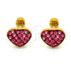 Arete Dormilona 02.271.0022.7 Acero Inoxidable, Diseño de Corazón, con Rosado Cristal, Pulido, Tono Dorado