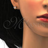 Arete Dormilona 02.271.0023.2 Acero Inoxidable, Diseño de Gota, con Champan Zirconia Cubica, Pulido, Tono Dorado