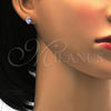 Arete Dormilona 02.271.0023.6 Acero Inoxidable, Diseño de Gota, con Lavender Zirconia Cubica, Pulido, Tono Dorado