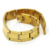 Pulsera Solida 03.114.0219.1.09 Acero Inoxidable, Pulido, Tono Dorado (14 MM Thickness, 9 Inches Length)