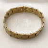 Pulsera Solida 03.114.0227.1.09 Acero Inoxidable, Pulido, Tono Dorado (14 MM Thickness, 9 Inches Length)