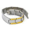 Pulsera Solida 03.114.0219.2.09 Acero Inoxidable, Pulido, Dos Tonos (14 MM Thickness, 9 Inches Length)