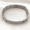 Pulsera Solida 03.114.0219.2.09 Acero Inoxidable, Pulido, Dos Tonos (14 MM Thickness, 9 Inches Length)