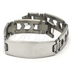 Pulsera Solida 03.114.0236.08 Acero Inoxidable, Pulido, Tono Plateado (14 MM Thickness, 8 Inches Length)