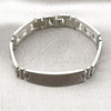 Pulsera Solida 03.114.0236.08 Acero Inoxidable, Pulido, Tono Plateado (14 MM Thickness, 8 Inches Length)