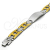 Pulsera Solida 03.114.0236.1.08 Acero Inoxidable, Pulido, Dos Tonos (14 MM Thickness, 8 Inches Length)