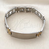 Pulsera Solida 03.114.0236.1.08 Acero Inoxidable, Pulido, Dos Tonos (14 MM Thickness, 8 Inches Length)