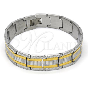 Pulsera Solida 5.244.002.08 Acero Inoxidable, Pulido, Dos Tonos (13 MM Thickness, 8 Inches Length)