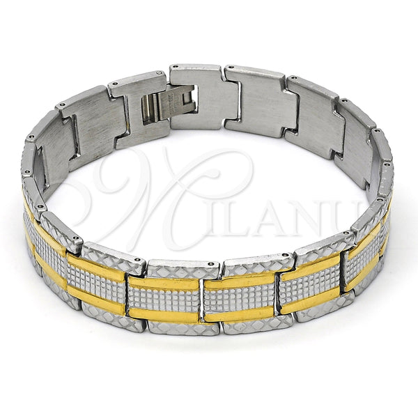 Pulsera Solida 5.244.002.08 Acero Inoxidable, Pulido, Dos Tonos (13 MM Thickness, 8 Inches Length)