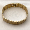 Pulsera Solida 5.244.002.2.08 Acero Inoxidable, Diamantado, Tono Dorado (13 MM Thickness, 8 Inches Length)
