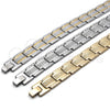 Pulsera Solida 5.244.002.2.08 Acero Inoxidable, Diamantado, Tono Dorado (13 MM Thickness, 8 Inches Length)