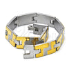 Pulsera Solida 5.247.010.1.09 Acero Inoxidable, Diseño de Llave Griega, Pulido, Tono Plateado (12 MM Thickness, 9 Inches Length)