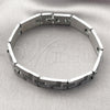 Pulsera Solida 5.247.010.1.09 Acero Inoxidable, Diseño de Llave Griega, Pulido, Tono Plateado (12 MM Thickness, 9 Inches Length)