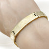 Pulsera Solida 03.114.0247.1.08 Acero Inoxidable, Pulido, Tono Dorado (12 MM Thickness, 9 Inches Length)
