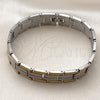 Pulsera Solida 03.114.0256.09 Acero Inoxidable, Pulido, Dos Tonos (14 MM Thickness, 9 Inches Length)
