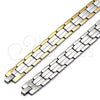 Pulsera Solida 03.114.0256.09 Acero Inoxidable, Pulido, Dos Tonos (14 MM Thickness, 9 Inches Length)
