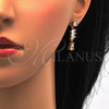 Collar y Dije 06.205.0005 Oro Laminado, Diseño de Gota, con Zirconia Cubica Blanca, Pulido, Tono Dorado