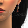 Collar y Dije 06.205.0005.1 Oro Laminado, Diseño de Gota, con Multicolor Zirconia Cubica, Pulido, Tono Dorado