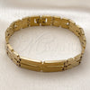 Pulsera Solida 03.114.0283.08 Acero Inoxidable, Pulido, Tono Dorado (12 MM Thickness, 8 Inches Length)
