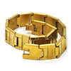 Pulsera Solida 03.114.0284.08 Acero Inoxidable, Cepillado, Tono Dorado (14 MM Thickness, 8 Inches Length)