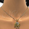 Collares con Dije 04.118.0116.18 Oro Laminado, Diseño de Elefante, con Blanca Cristal, Pulido, Tono Dorado (02 MM Thickness, 18 Inches Length)
