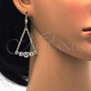 Arete Colgante 02.268.0041 Oro Laminado, con Blanca Zirconia Cubica and Blanca Cristal, Pulido, Tono Dorado