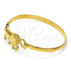 Aro Individual 07.185.0004.1.05 Oro Laminado, Diseño de Leon, Pulido, Tono Dorado (05 MM Thickness, Size 5 (2.50 Diameter))