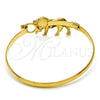 Aro Individual 07.185.0004.1.05 Oro Laminado, Diseño de Leon, Pulido, Tono Dorado (05 MM Thickness, Size 5 (2.50 Diameter))
