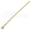 Gargantilla Basica 04.213.0050.24 Oro Laminado, Pulido, Tono Dorado (02 MM Thickness, 24 Inches Length)
