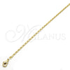 Gargantilla Basica 04.213.0029.18 Oro Laminado, Pulido, Tono Dorado (0.60 Gauge, 02 MM Thickness, 18 Inches Length)